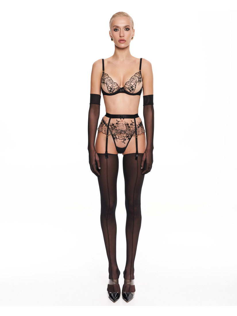 ROSE NOIR BELTED SET