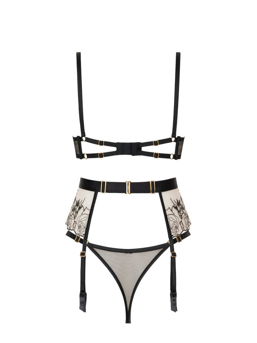 ROSE NOIR BELTED SET