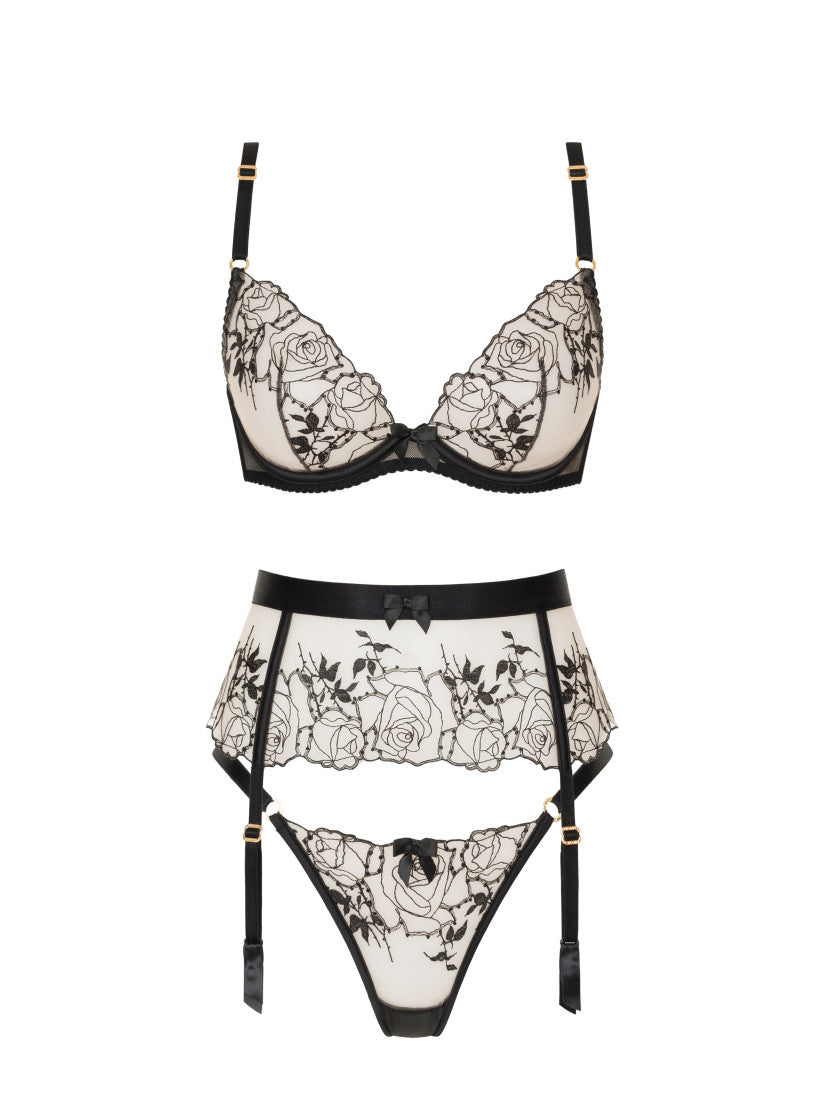 ROSE NOIR BELTED SET