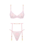 PETALINE LACE BELTED SET