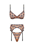 LEOPARD BELTED SET