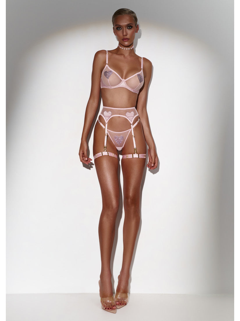 CRISTAL ROSÈ BELTED SET