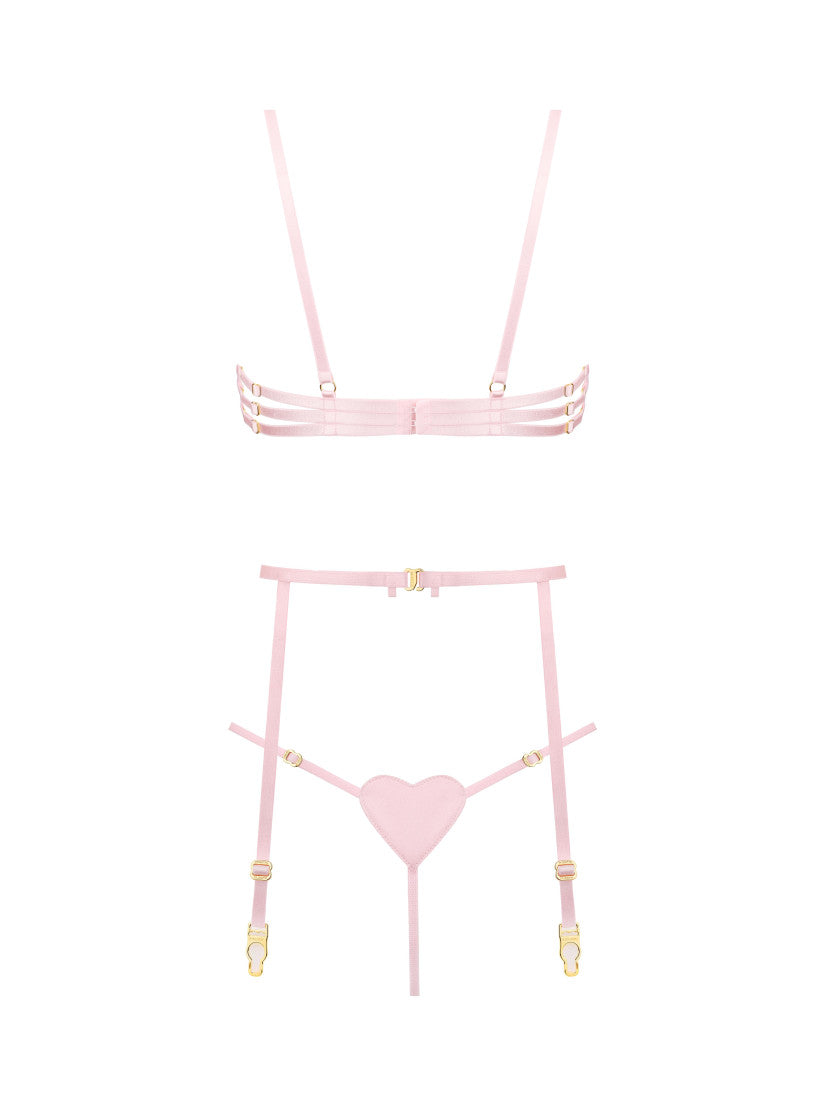 PETALINE LACE BELTED SET