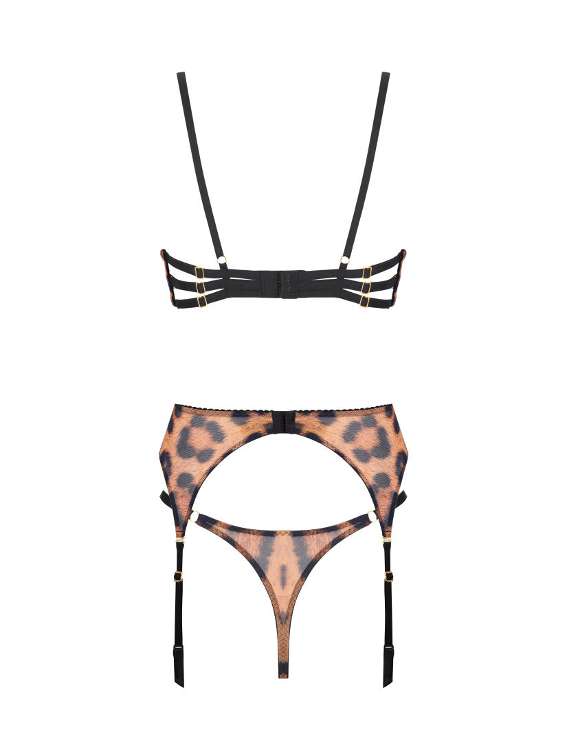 LEOPARD BELTED SET