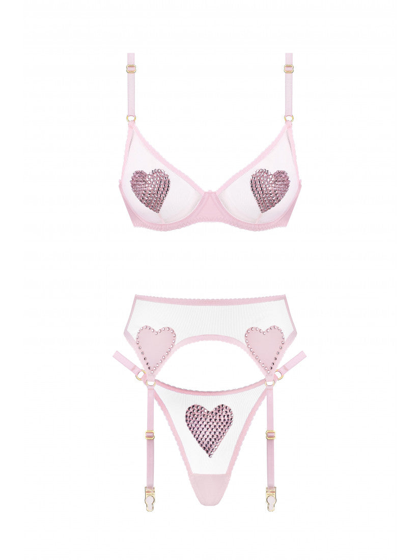 CRISTAL ROSÈ BELTED SET
