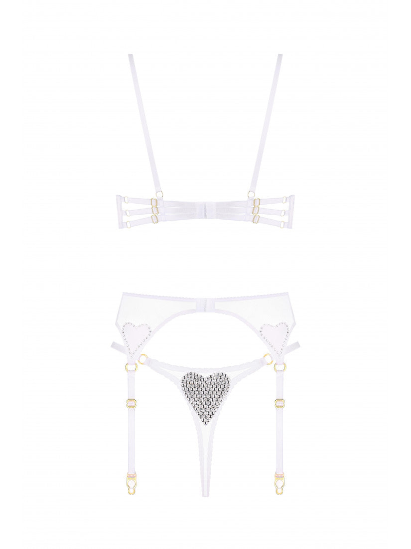 CRISTAL IVORY BELTED SET