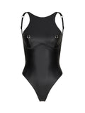 PIERCING ONYX LEATHER SWIM