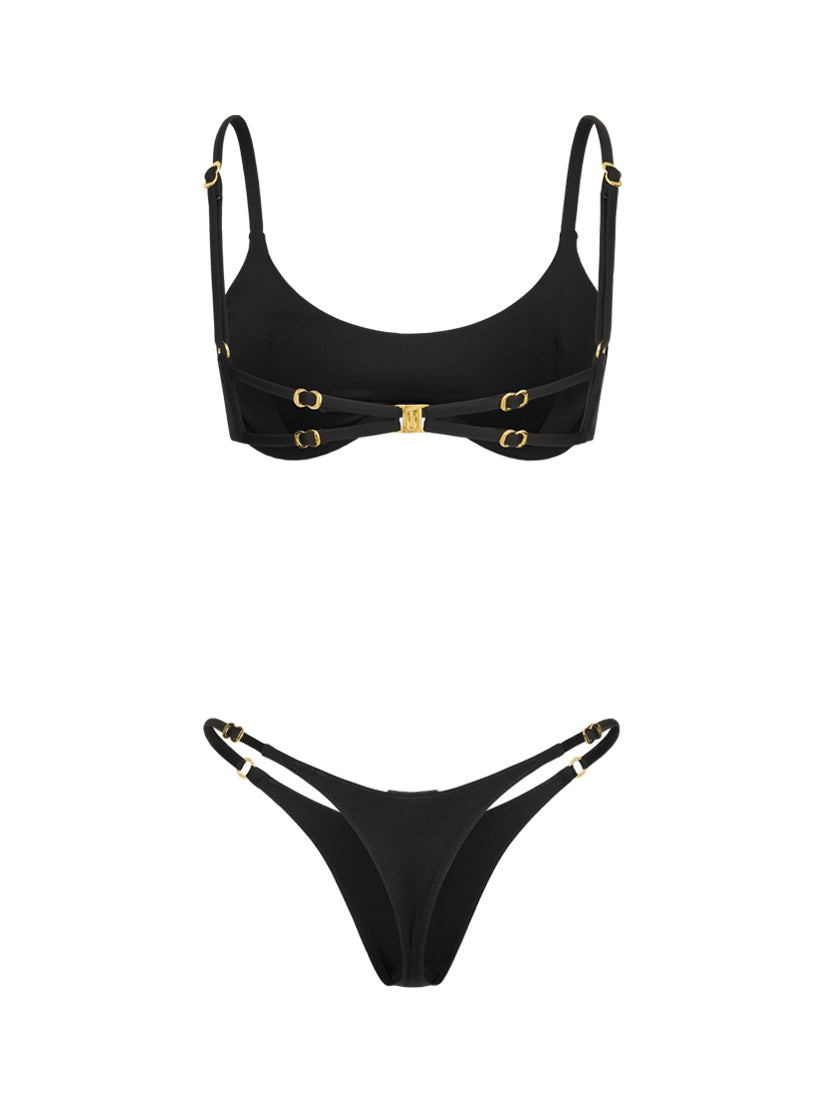PIERCING GOLD SWIM SET
