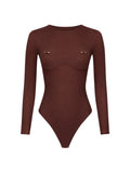 ENIGMA MOCHA LONG SLEEVE BODYSUIT