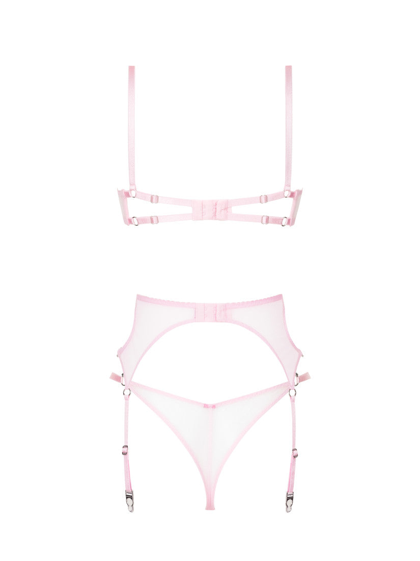 ROSÈ SILVER PIERCING BELTED SET