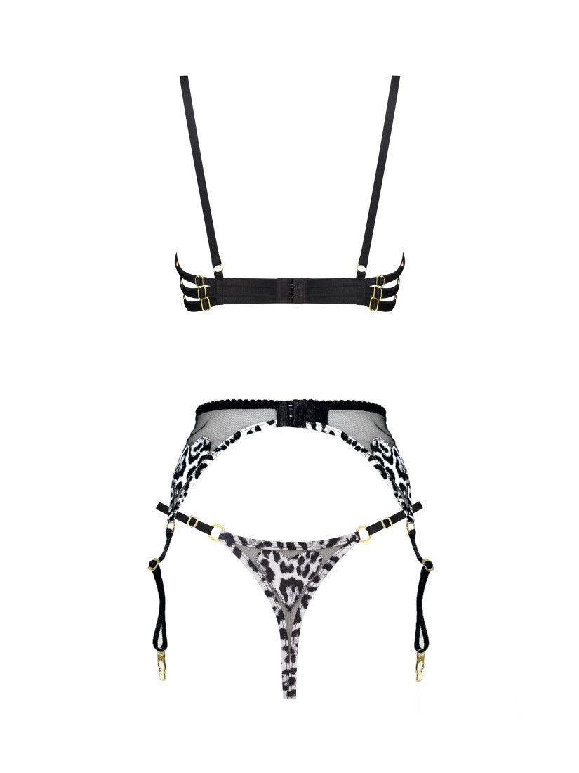 LOVE LEOPARD BELTED SET