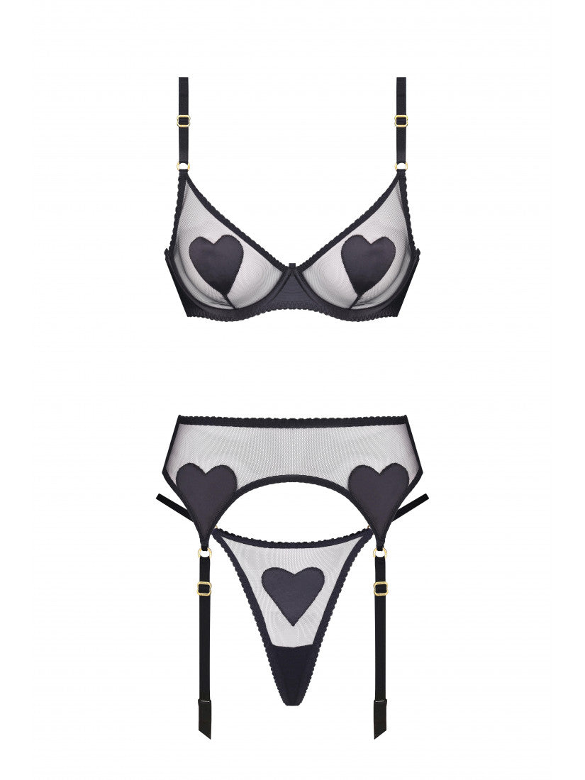 NOIR DÈSIRE BELTED SET