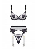 NOIR DÈSIRE BELTED SET