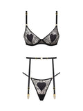 PETALINE MIDNIGHT LACE SET
